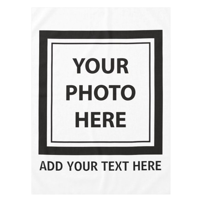 Upload Picture Photo & Add Text – Customise Tablecloth (Front)