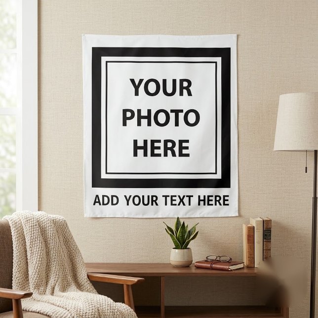 Upload Picture Photo & Add Text – Customise Tapestry (Creator Uploaded)