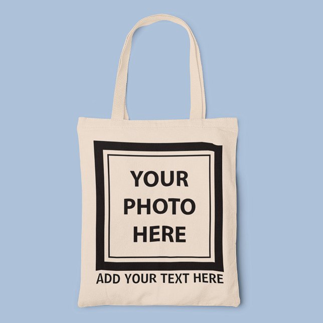 Upload Picture Photo & Add Text – Customise Tote Bag (Creator Uploaded)