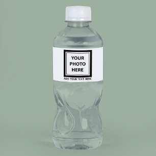 Upload Picture Photo & Add Text – Customise Water Bottle Label