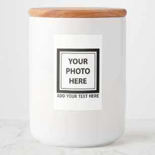 Upload Picture Photo & Add Text – Customize Food Label