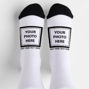 Upload Picture Photo & Add Text – Customize Socks