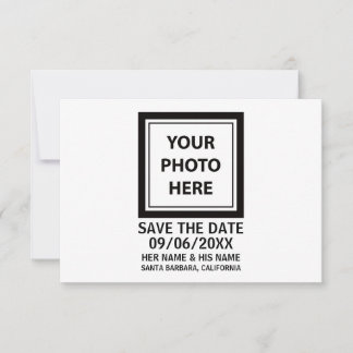 Upload Picture Photo & Add Text – Simple Save The Date