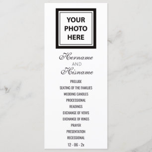 Upload Picture Photo & Add Text – Wedding Party Programme