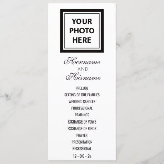 Upload Picture Photo & Add Text – Wedding Party Programme