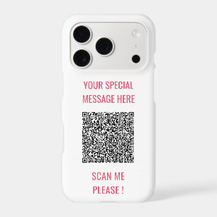 Upload QR Code iPhone Case Example Add Custom Text