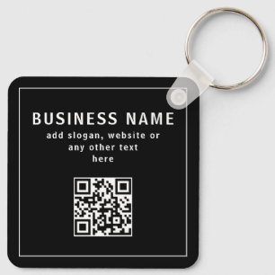 Upload QR code or Logo   Modern Black Key Ring