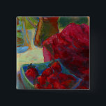 Upload Your Artwork | Turn Custom Painting to 15 Cm Square Badge<br><div class="desc">(Original art painting: Still Life With Strawberries.) Upload your painting to great gifts for yourself and for your loved ones. Replace this image with your masterpiece. Your friends will love gifts with your own artwork or painting on it. Easy-to-edit custom art painting button. Give your painting a new life and...</div>