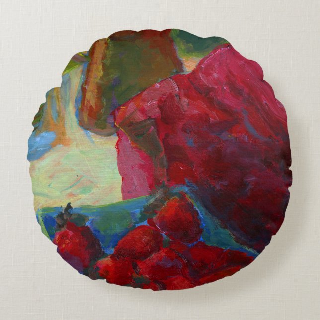 Upload Your Artwork | Turn Custom Painting to Round Cushion (Front)