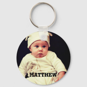 Upload your Baby’s photo and name Key Ring