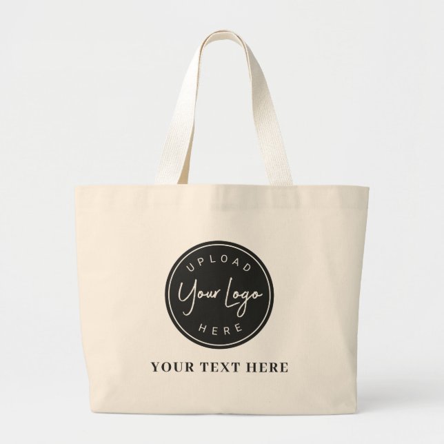 Upload Your Brand Logo Large Tote Bag (Front)