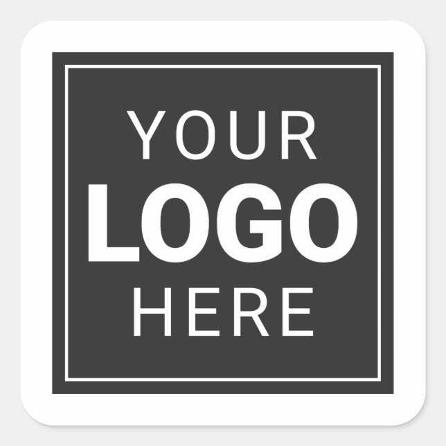 Upload Your Brand Logo Square Sticker (Front)