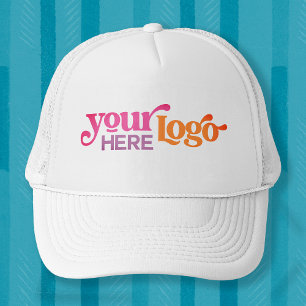 Upload Your Business Company Logo Here Custom Trucker Hat