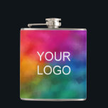 Upload Your Business Company Logo Here Template Hip Flask<br><div class="desc">Upload Your Business Company Logo Here Template Elegant Classic 6 oz. Vinyl Wrapped Flask.</div>