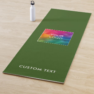 Upload Your Business Logo Custom Text Template Yoga Mat
