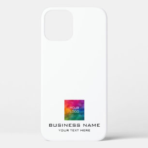 Upload Your Company Business Logo Here Add Text iPhone 12 Case