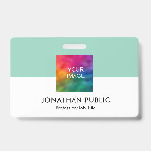 Upload Your Company Logo Employee Photo Name ID Badge