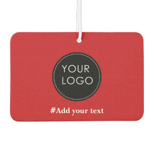 Upload Your Custom Business Logo To Holiday Red Car Air Freshener
