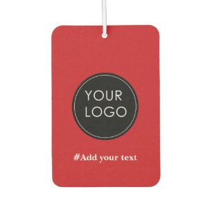 Upload Your Custom Business Logo To Holiday Red Car Air Freshener