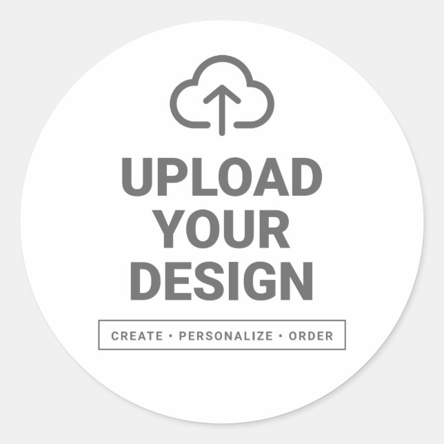 Upload Your Custom Design Classic Round Sticker (Front)
