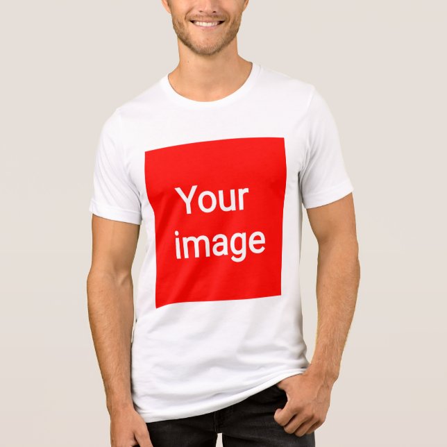 Upload Your Custom Image – Personalized Graphic Tri-Blend Shirt (Front)