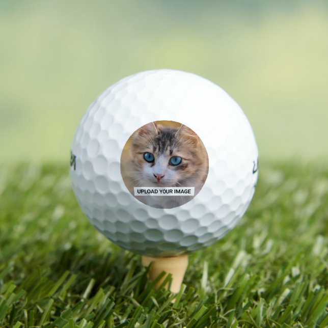 Upload Your Cute Cat Photo Golf Balls (Insitu Tee)