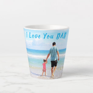 Upload Your Dad Photo Latte Mug Personalised Gift