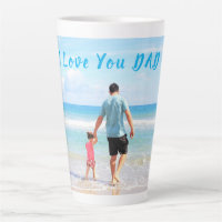 Upload Your Dad Photo Latte Mug Personalised Gift