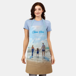 Upload Your Family Photo Apron Personalised Name