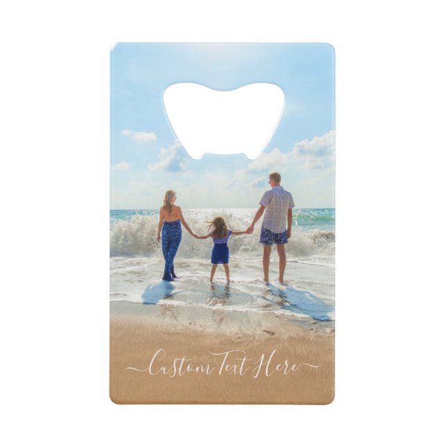 Upload Your Family Photo Bottle Opener Custom Text (Front)