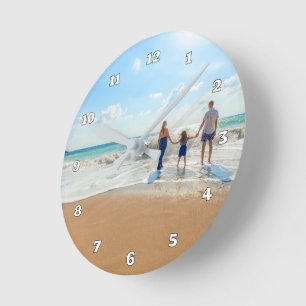 Upload Your Family Photo Clock Personalised Gift