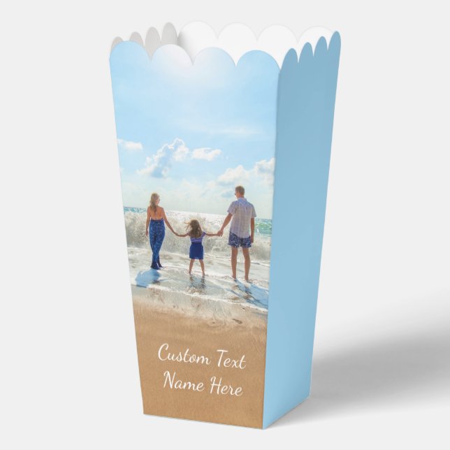 Upload Your Family Photo Popcorn Boxes Custom Text (Front)