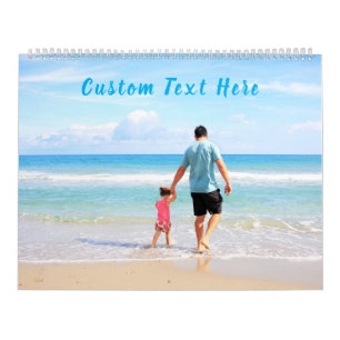 Upload Your Favourite Photo Calendar Custom Text