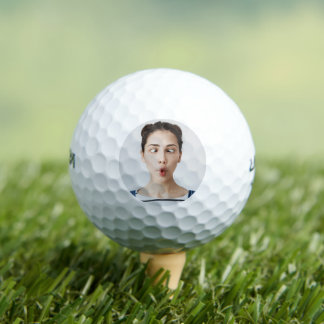 Upload Your Funny Face Photo Selfie Golf Balls