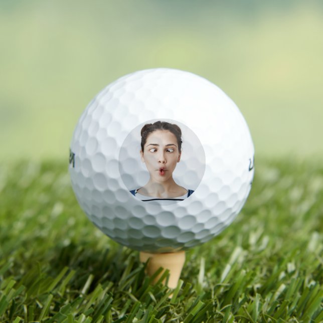 Upload Your Funny Face Photo Selfie Golf Balls (Insitu Tee)