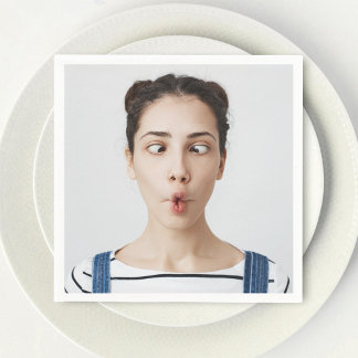 Upload Your Funny Face Photo Selfie Napkin