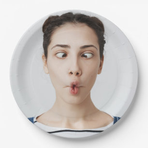 Upload Your Funny Photo Selfie Party Paper Plate