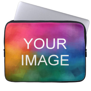 Upload Your Image Photo Logo Add Text Template Laptop Sleeve