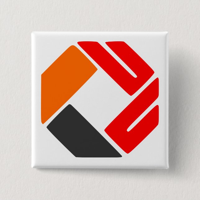 Upload your logo 15 cm square badge (Front)