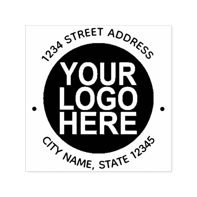 Upload Your Logo and Your Address Self-inking Stamp (Design)