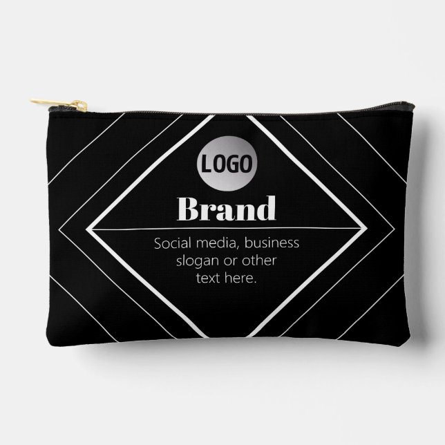 Upload Your Logo & Customisable Text Design Accessory Pouch (Front)