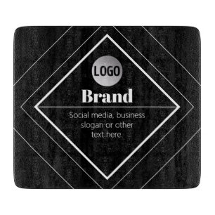 Upload Your Logo & Customisable Text Design Cutting Board