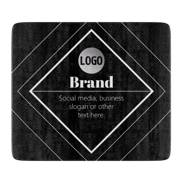 Upload Your Logo & Customisable Text Design Cutting Board (Front)