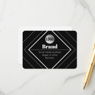 Upload Your Logo & Customisable Text Design Enclosure Card