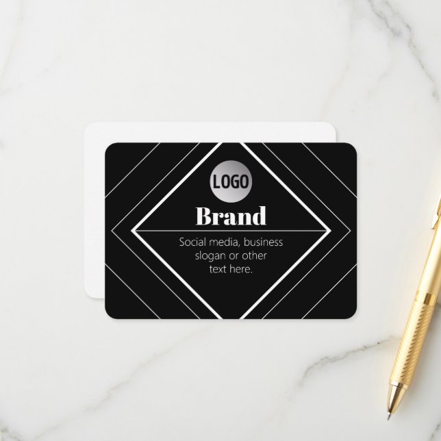 Upload Your Logo & Customisable Text Design Enclosure Card (Front/Back In Situ)