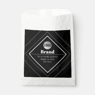 Upload Your Logo & Customisable Text Design Favour Bags