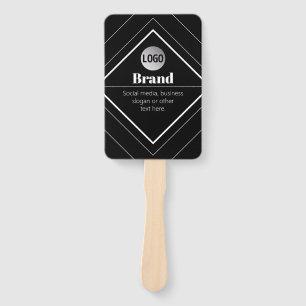 Upload Your Logo & Customisable Text Design Hand Fan