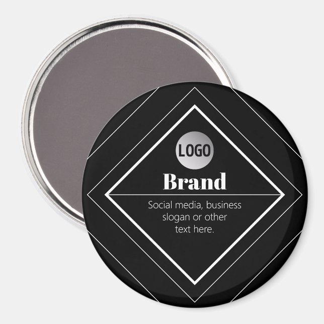 Upload Your Logo & Customisable Text Design Magnet (Front/Back)