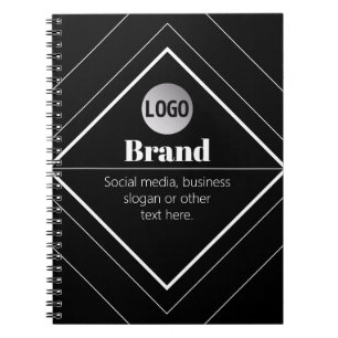 Upload Your Logo & Customisable Text Design Notebook
