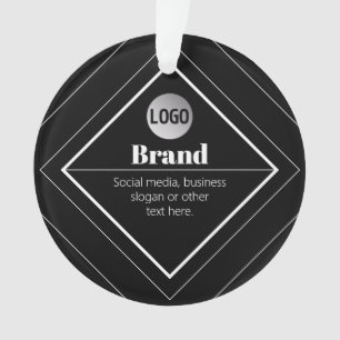 Upload Your Logo & Customisable Text Design Ornament
